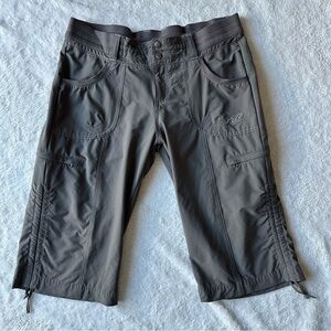 Kuhl Durango Knicker Capri Shorts sz 10 Taupe Hiking Fishing Outdoor UPF